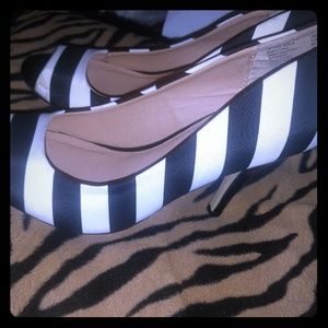 Striped heels